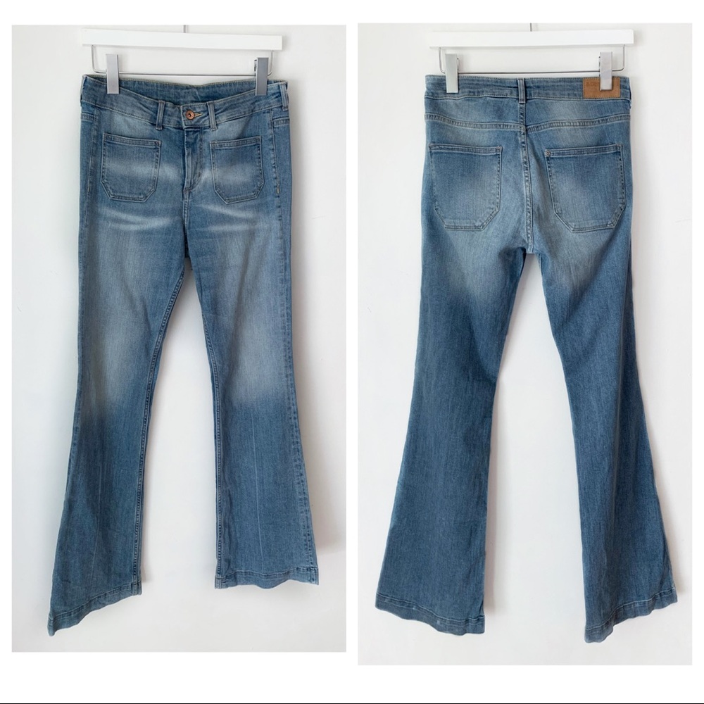 H&M Flare Denim Faded Size 28